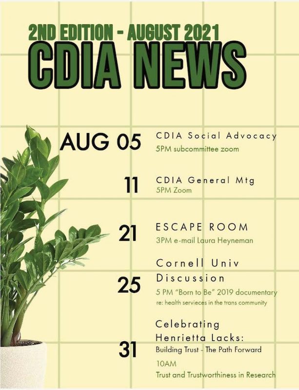 CDIA Newsletter August cover