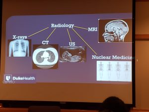 Slide from radiology presentation