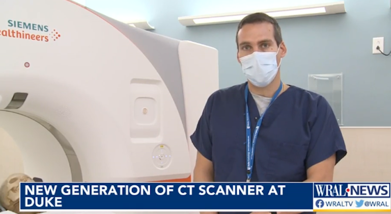 Dr. Marin with the new scanner
