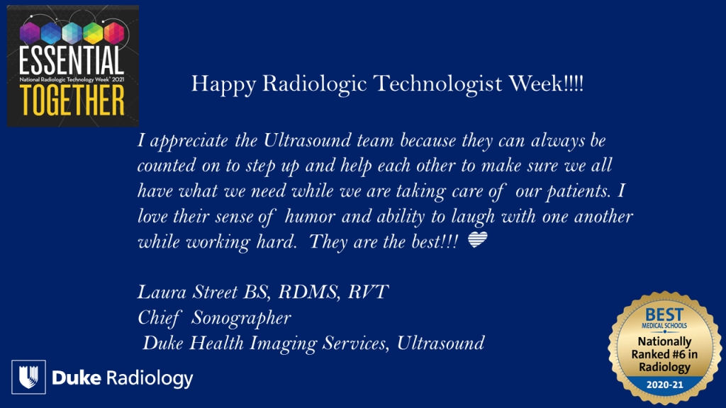National Rad Tech Week - Ultrasound quote