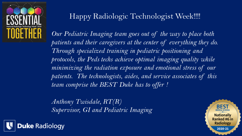National Rad Tech Week - PI quote
