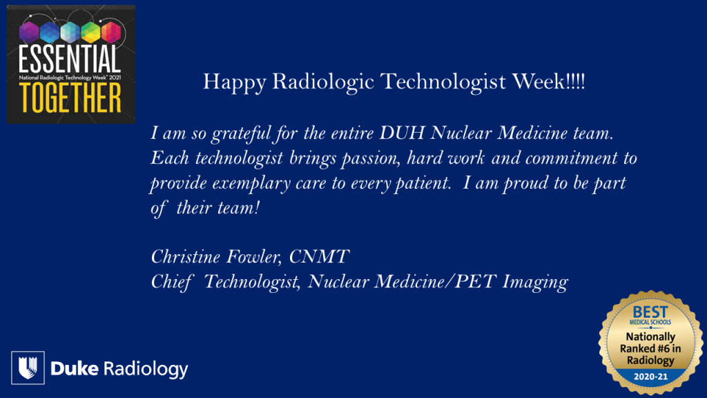 Nat Rad Tech Week - Nuclear Medicine - quote
