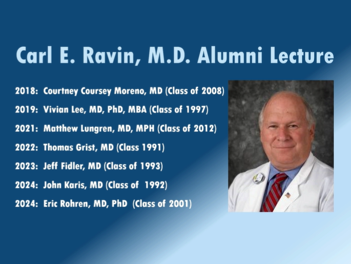 Slide revealing multiple dates of Ravin Lectures