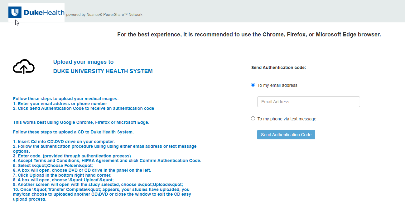 Screenshot for PowerShare Patient Tool