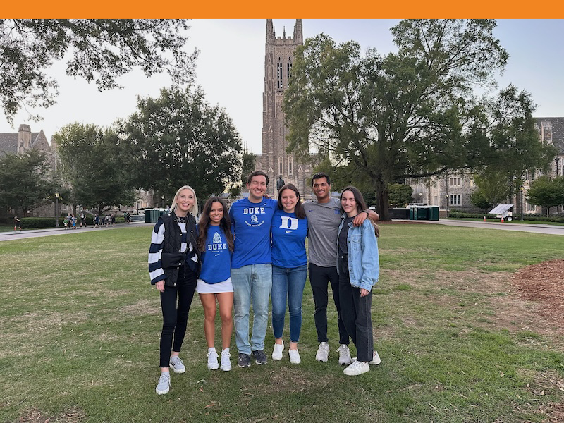 Residents in front of Duke Chapel
