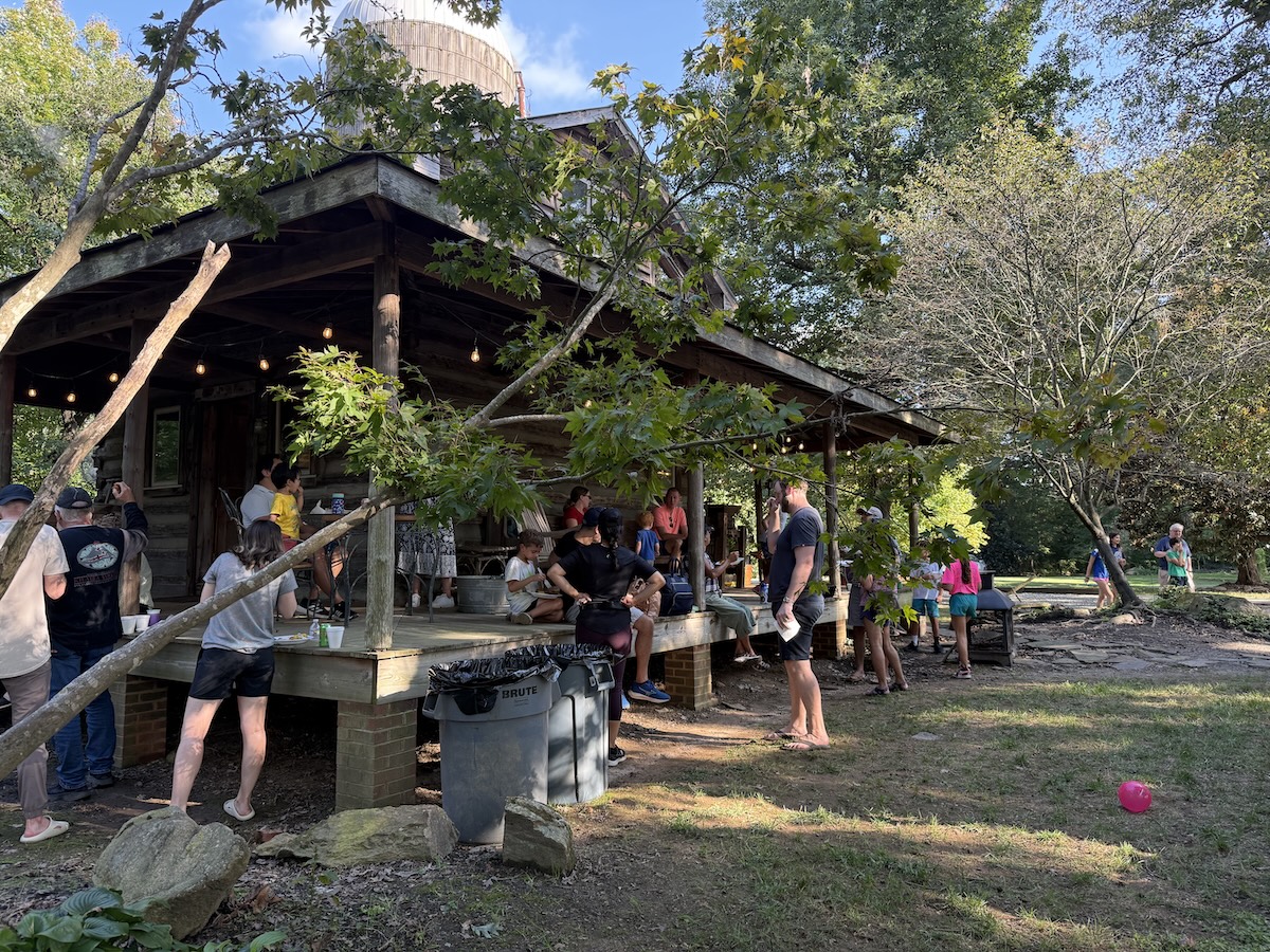 People sitting on a porch