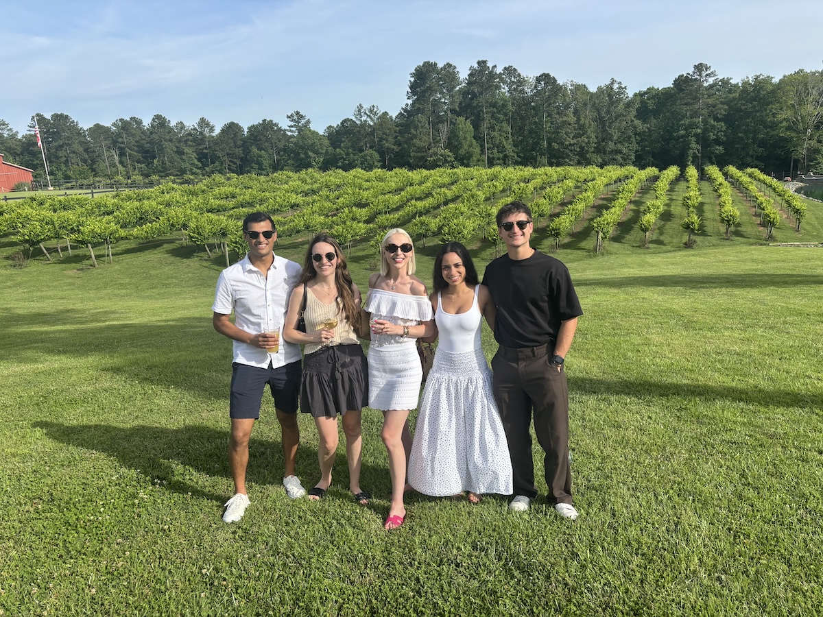 People in a field