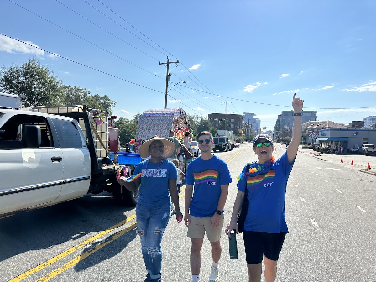 People at pride parade