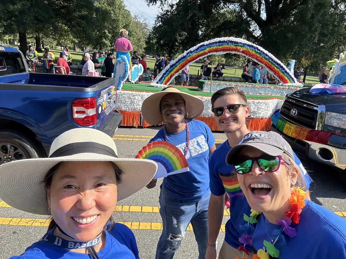 People at pride parade