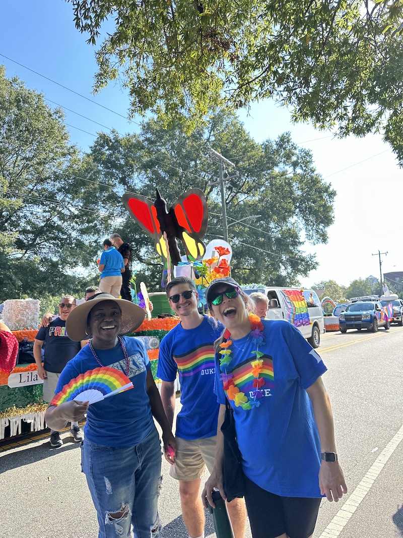 People at pride parade