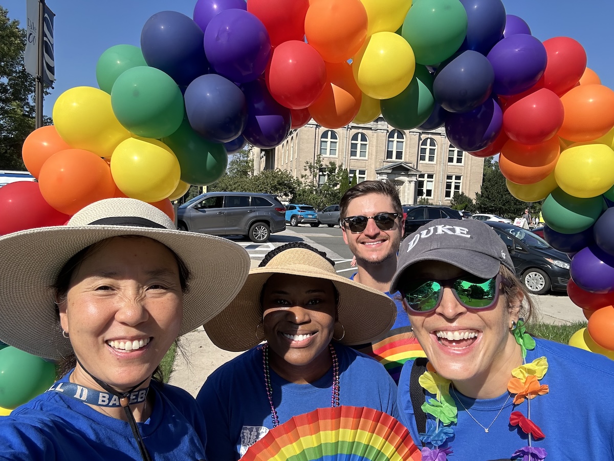 People at pride parade