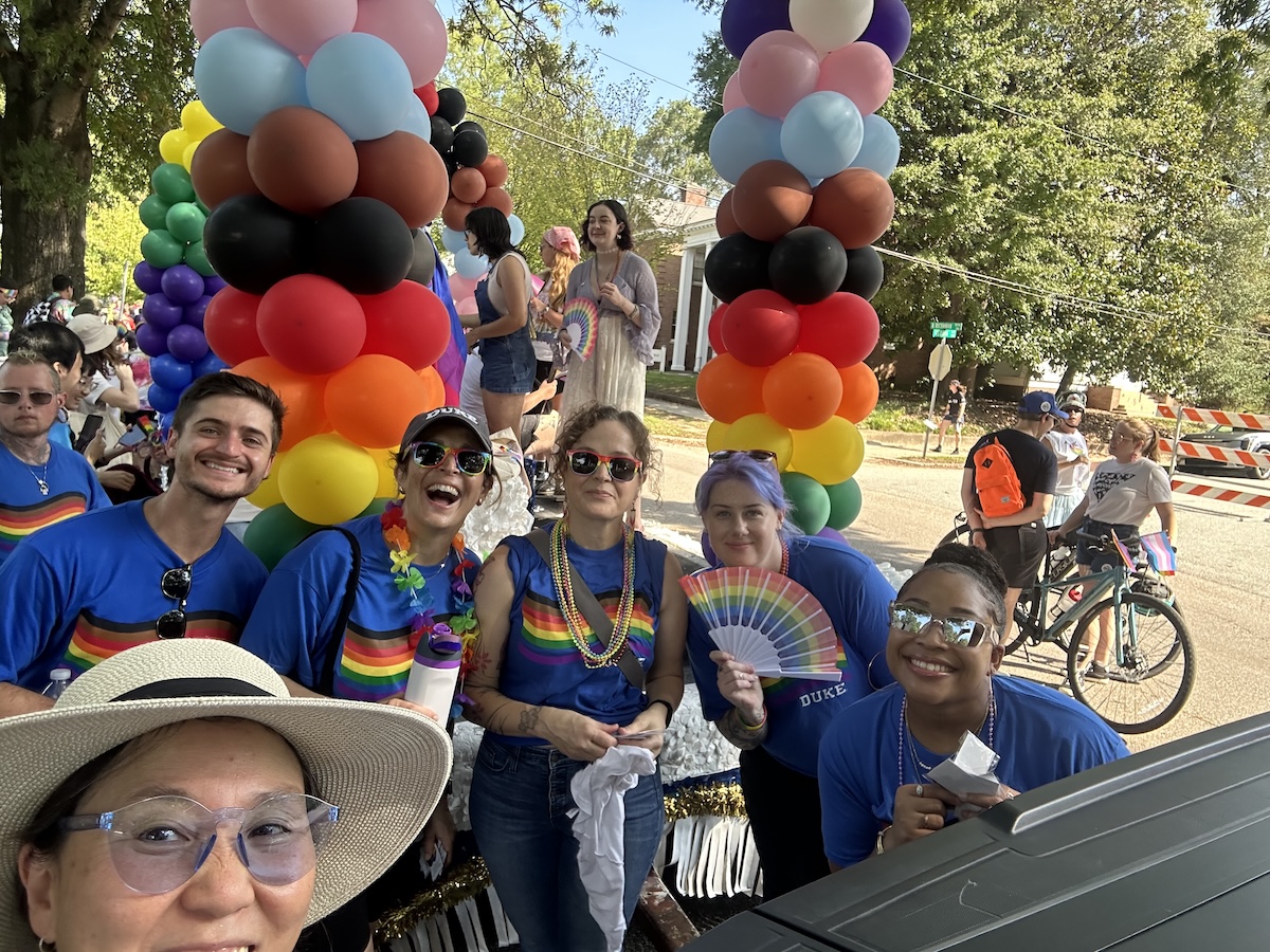 People at pride parade