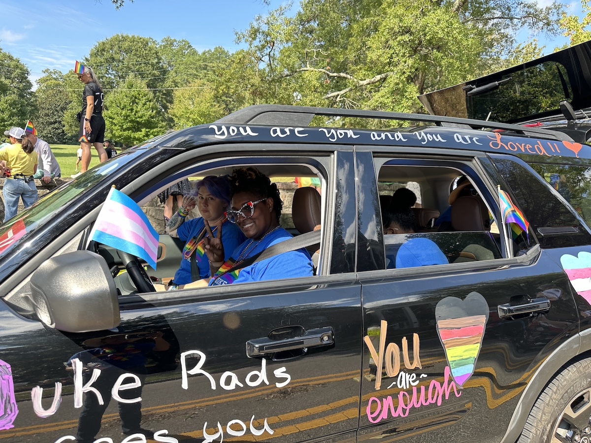 People at pride parade