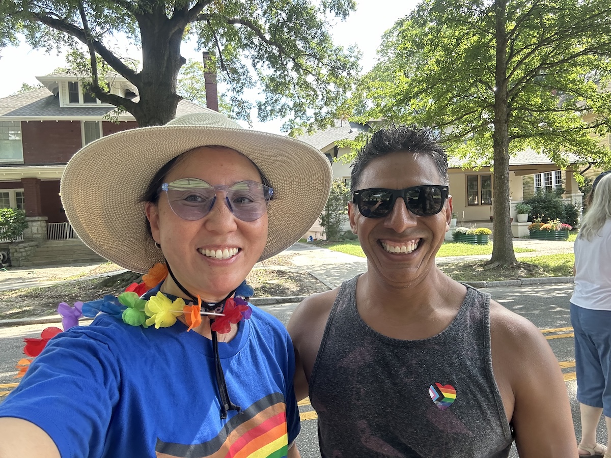 People at pride parade