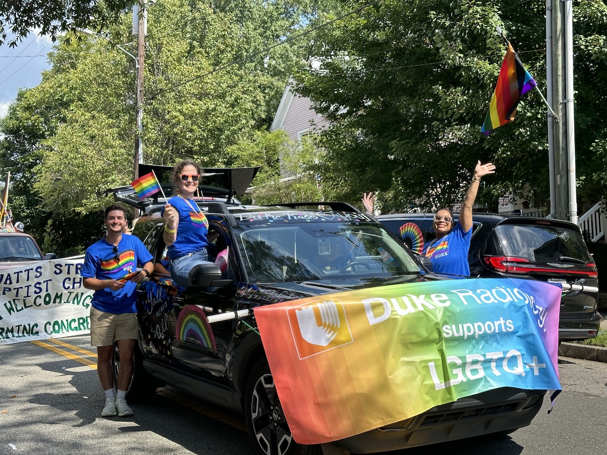 People at pride parade