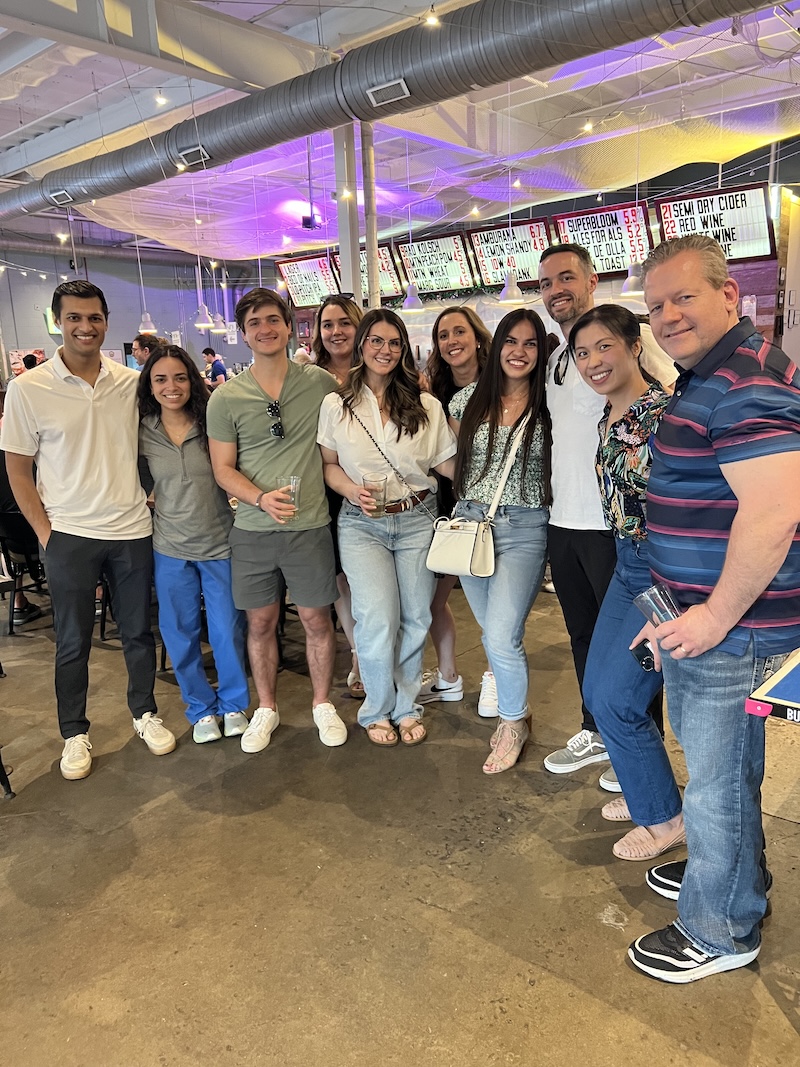 Group of people at a brewery