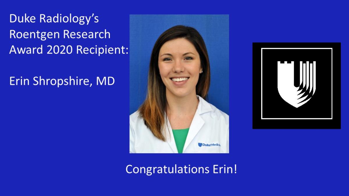 Erin Shropshire headshot with congratulations text