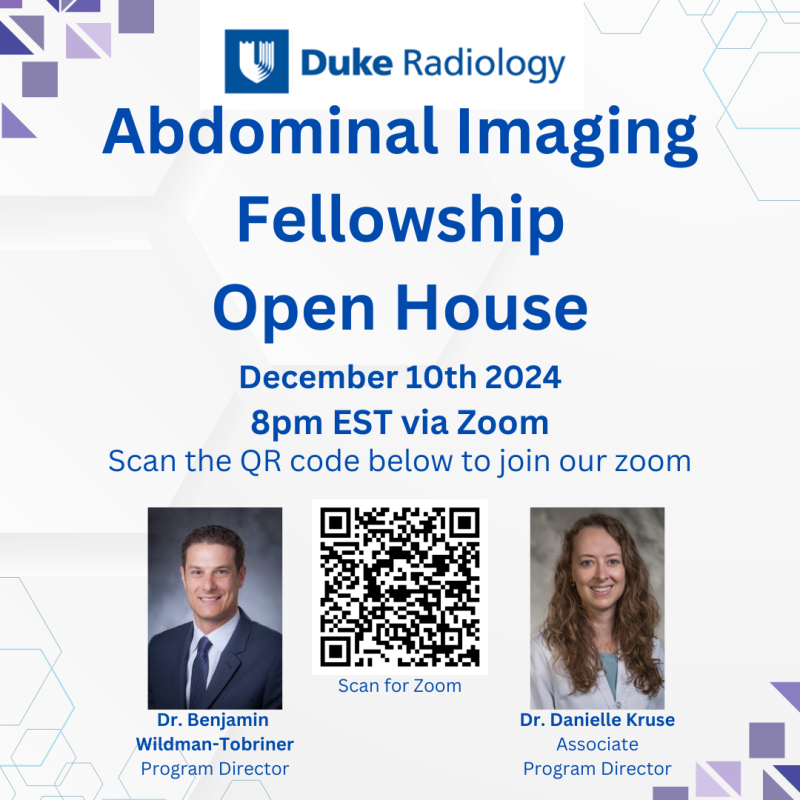 Abdominal Imaging Fellowship Open House Flyer