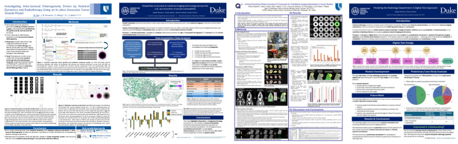 Radiology research poster collage