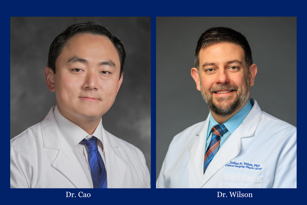 Headshots of Drs. Cao and Wilson