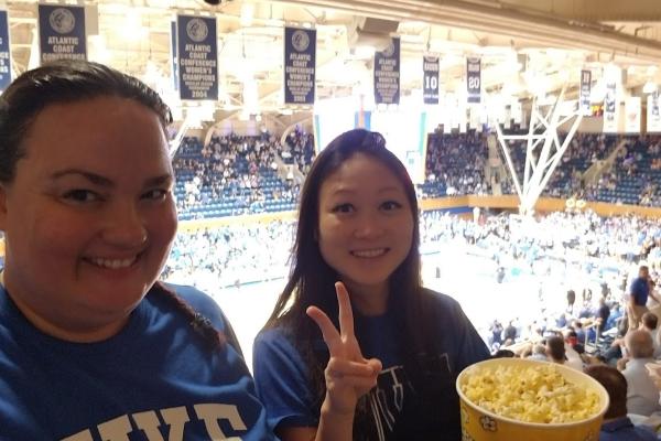 Radiology trainees at basketball game