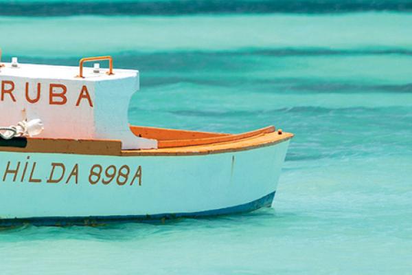 Boat with ARUBA label