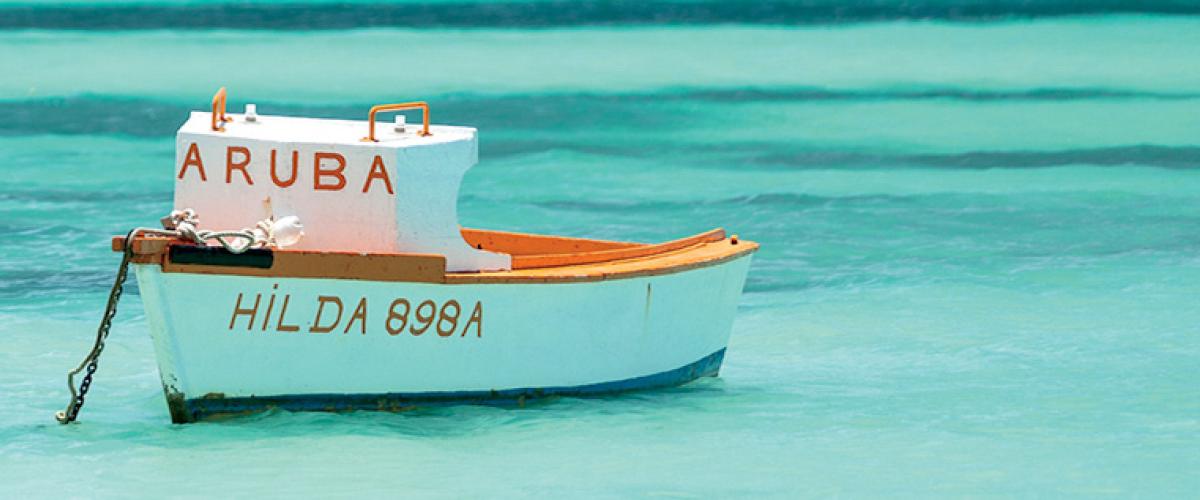 Boat with ARUBA label