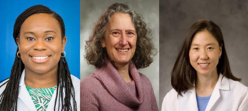 Headshots of the three women