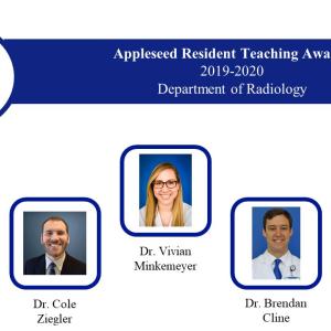 Headshots of the 2020 Appleseed Resident Teaching Award winners