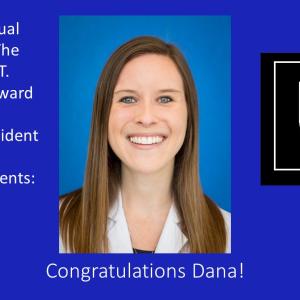 Dana Kerr headshot with congratulations text