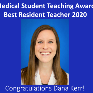 Dana Kerr headshot with congratulations text