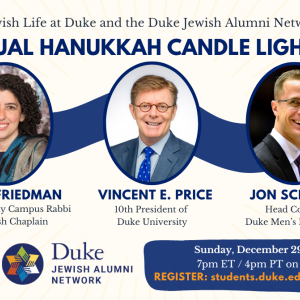 Flyer for Hanukkah Candle lighting